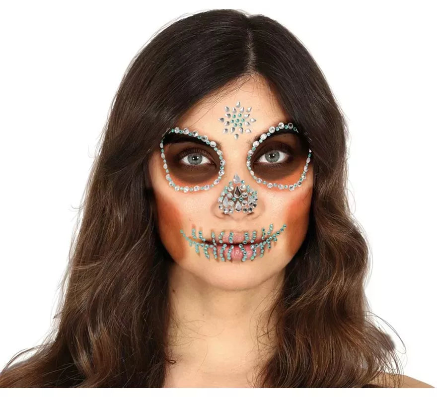 Translation missing: de.Joyas Faciales Adhesivas de Calavera Verde