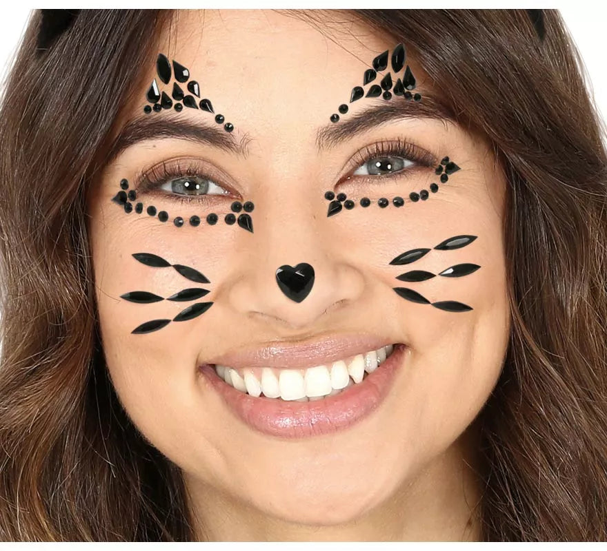 Joyas Faciales Adhesivas de Gatita