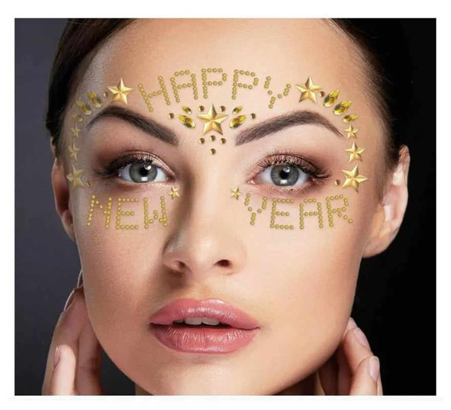 Translation missing: de.Joyas Faciales Adhesivas Happy New Year puntos