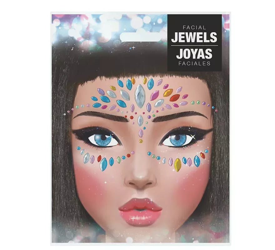 Joyas Faciales Adhesivas Multicolor