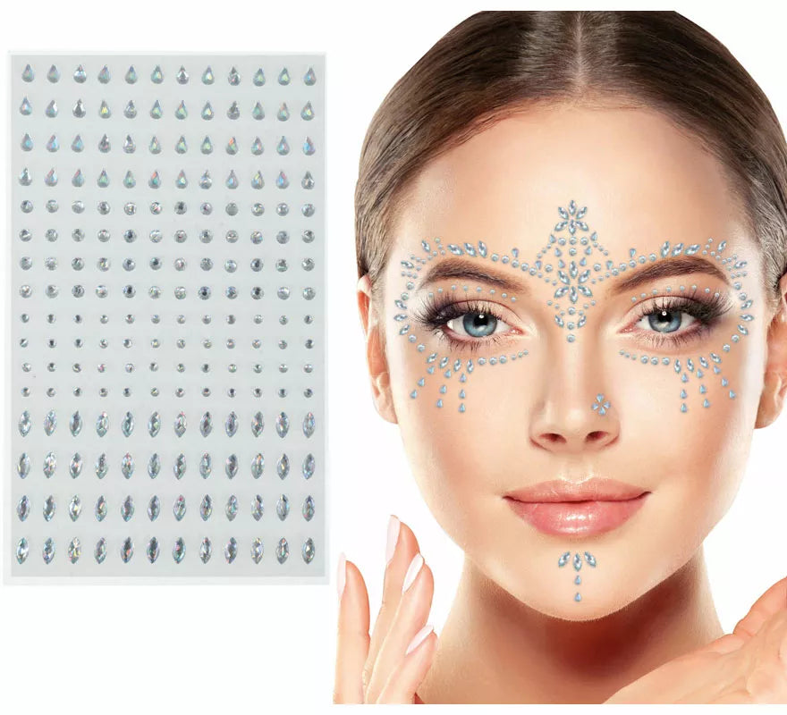 Translation missing: de.Joyas Faciales brillantes surtidas de 10x20 cm adulto