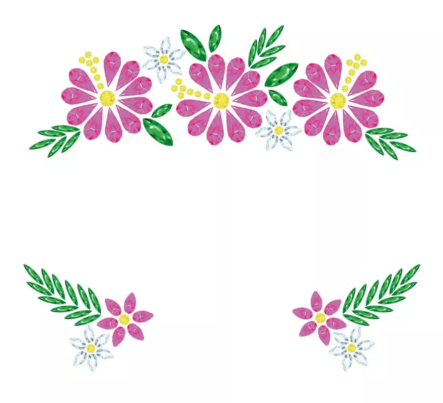 Translation missing: de.Joyas Faciales Flores rosa y verde