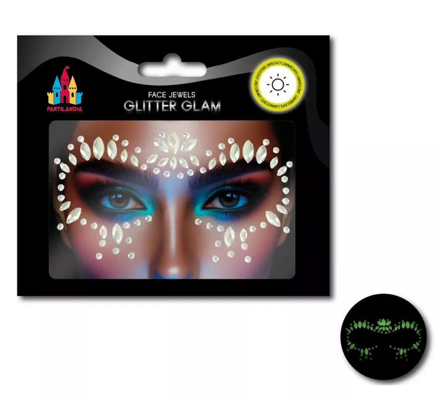 Joyas Faciales Gemas Gotas y puntos Luminiscentes adulto