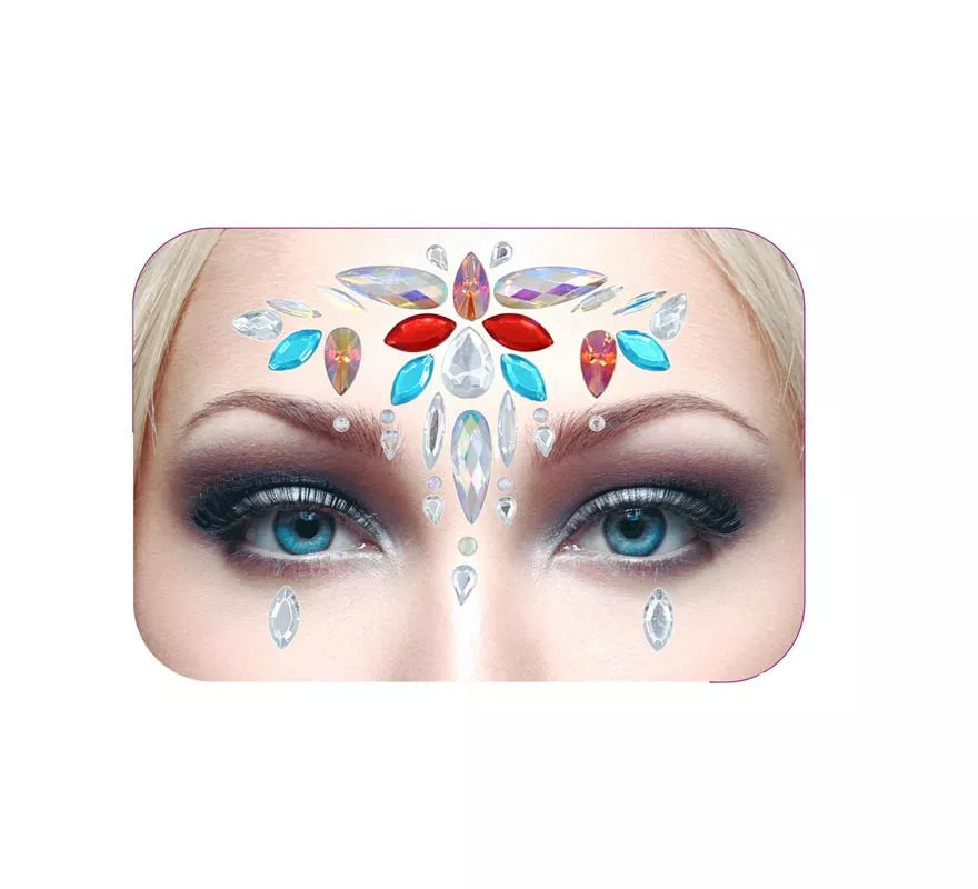 Translation missing: de.Joyas Faciales gotas azul y rojo brillantes