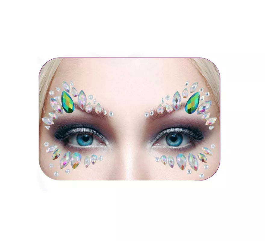 Translation missing: de.Joyas Faciales gotas plateadas holográfico brillantes