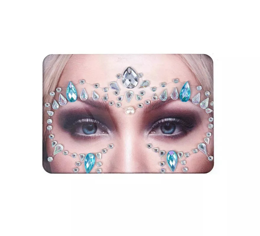 Translation missing: de.Joyas Faciales gotas plateado y azul brillantes