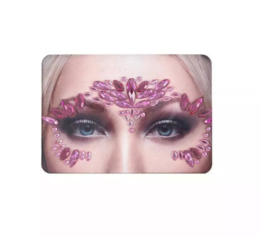 Joyas Faciales gotas rosa brillantes