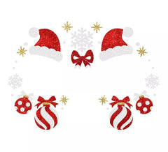Glitzernde Weihnachtsmann-Gesichtsjuwelen