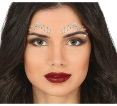 Gesichtsschmuck, Wimpern und Augenbrauen, goldene Sterne
