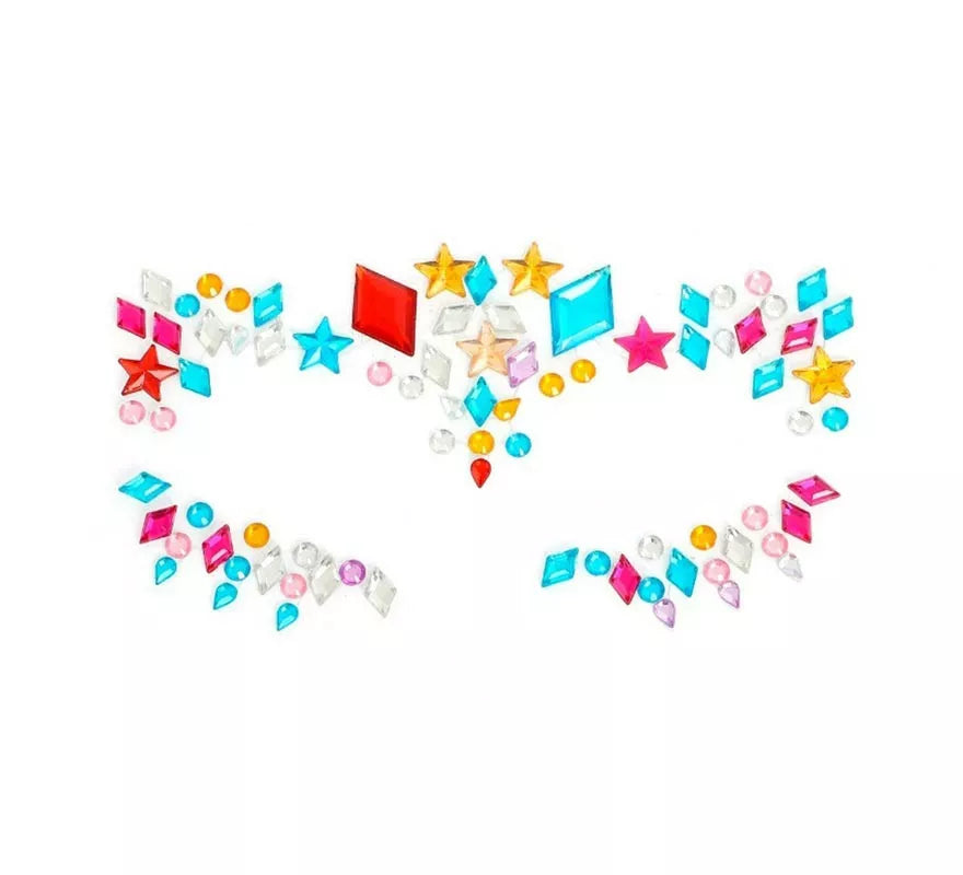 Translation missing: de.Joyas Faciales rombos y estrellas multicolor
