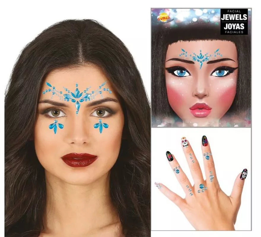 Translation missing: es.Joyas Faciales y Uñas azul Diamantes elegantes