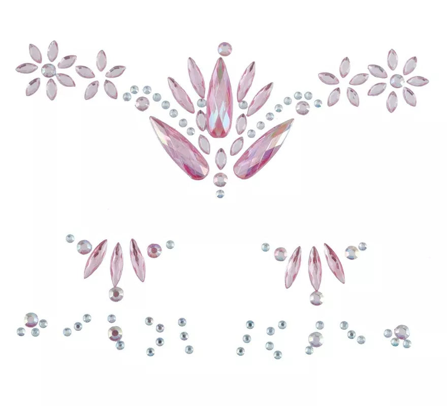 Joyas Faciales y Uñas rosa Diamantes elegantes