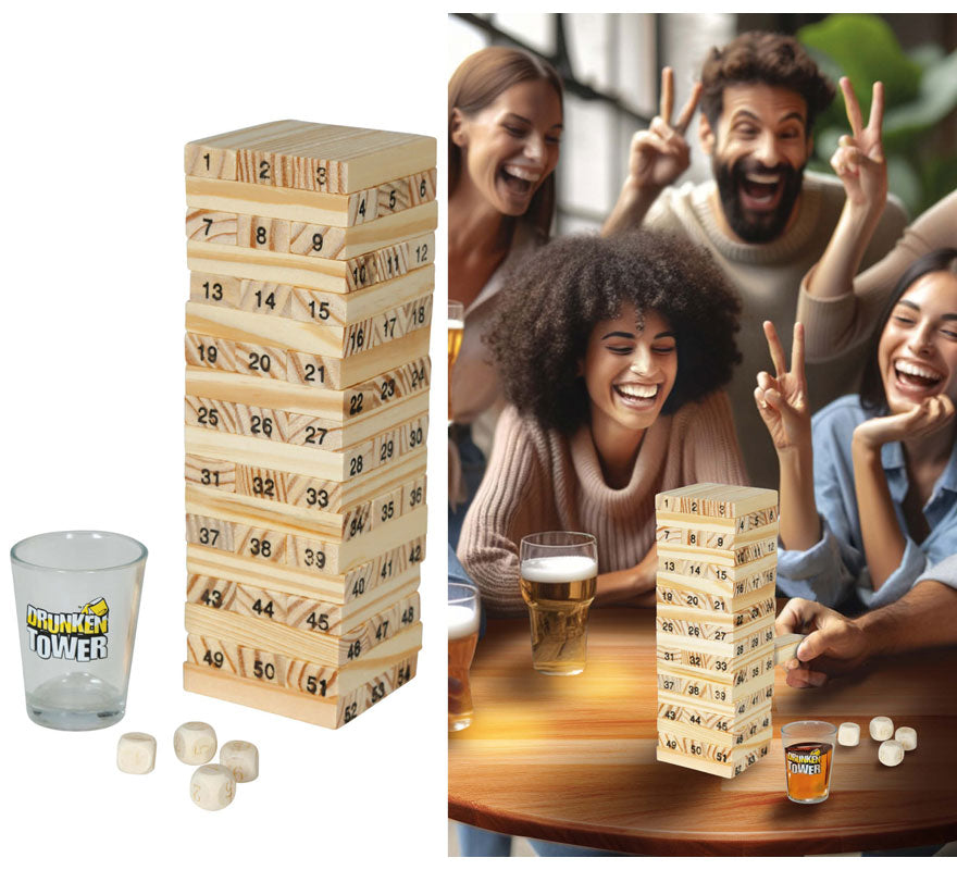 Translation missing: de.Juego de Equilibrio Bloques de madera y 4 Vasitos