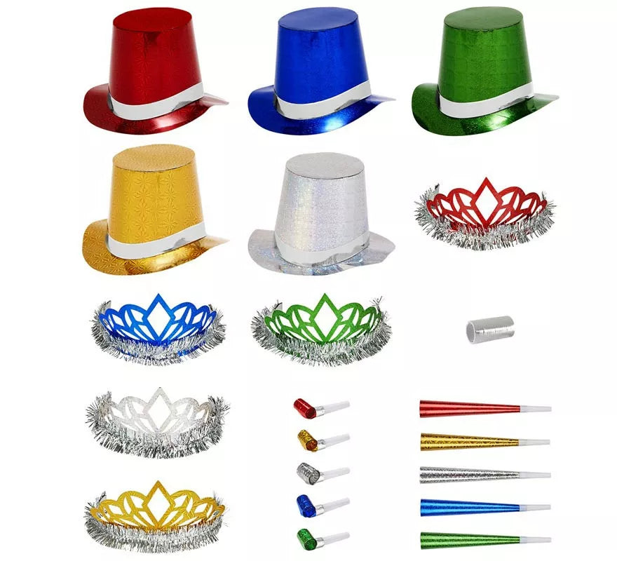 Translation missing: de.Kit 5 Cotillones Las Vegas Party Holográfico multicolor