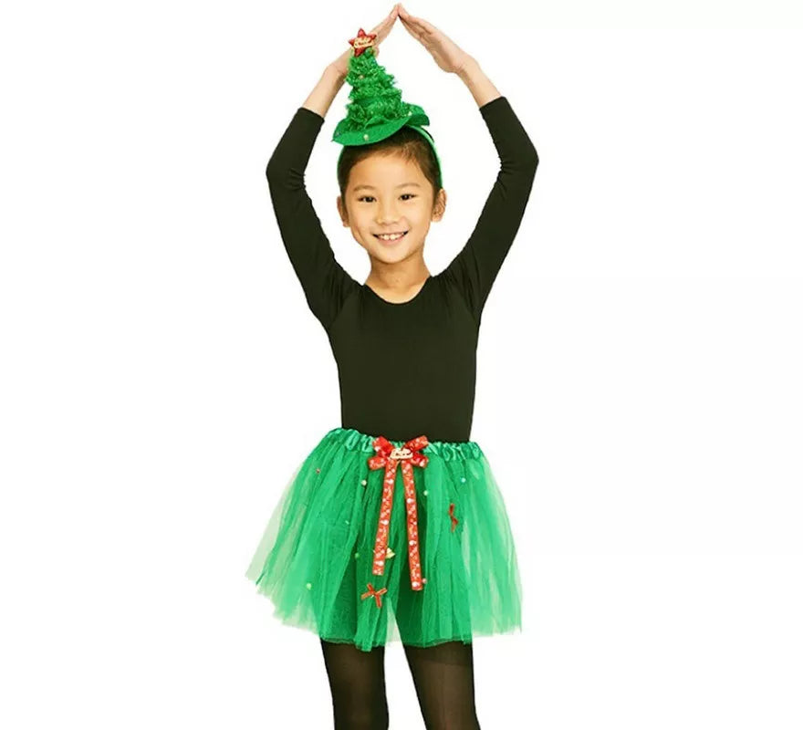 Translation missing: de.Kit Árbol Navidad Infantil de 30 cm: Diadema y Tutú de 28 cm