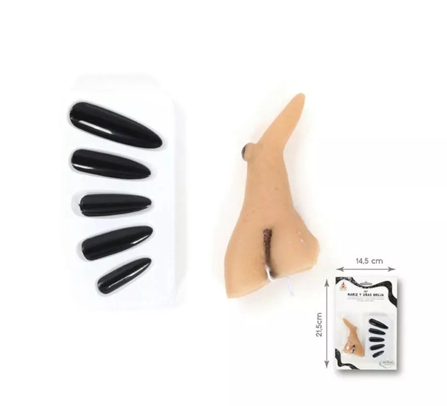 Kit Bruja: Nariz y Uñas negras