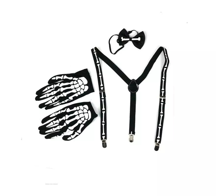 Translation missing: de.Kit Calavera: Tirantes, Pajarita y Guantes