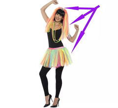Adult 80's Girl Kit: Tiara, Schleier und Tutu
