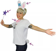 Kit Bunny 25 Jahre: Ohren, Zauberstab, Fliege und Schwanz