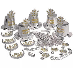 Silber Anon Buon Cotillón Kit für 10 Personen