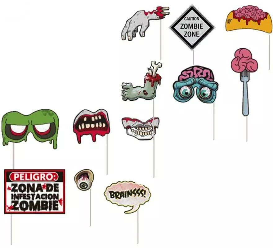 Translation missing: de.Kit de 12 piezas para Photocall Halloween