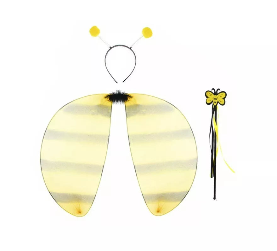 Translation missing: de.Kit de Abeja amarillo y negro: Alas, Diadema y Varita