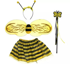Bee Kit für Mädchen: Stirnband, Flügel, Zauberstab und Tutu