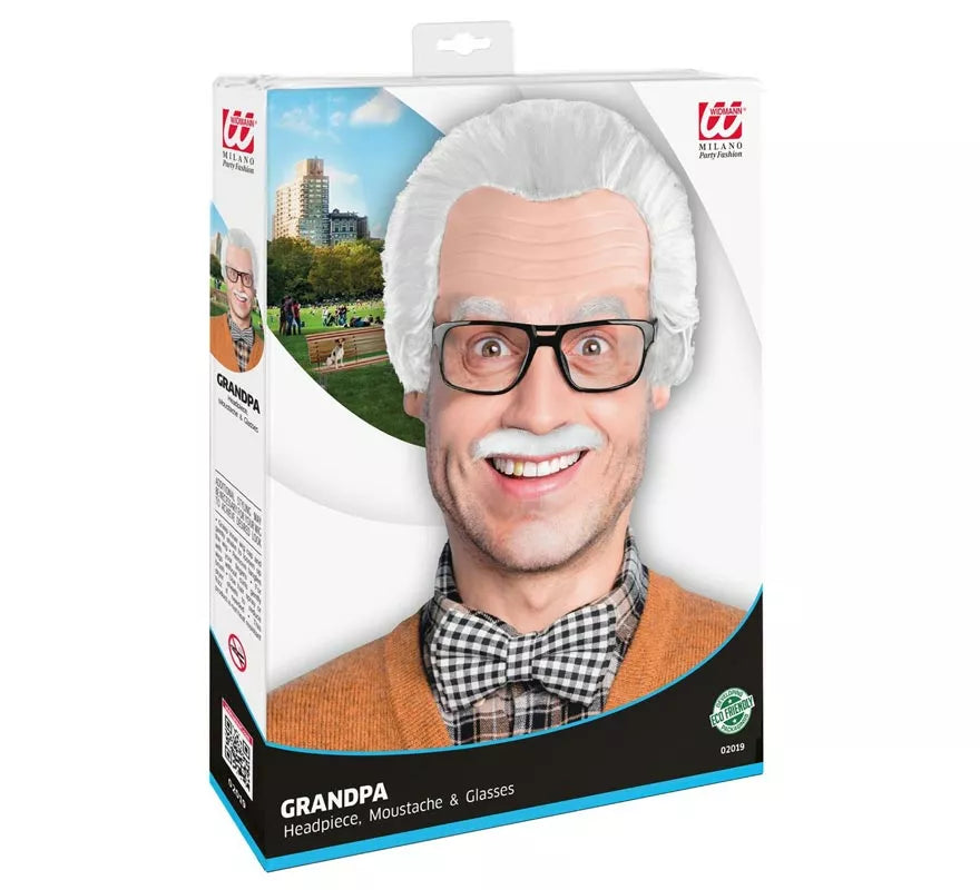 Translation missing: de.Kit de Abuelo o Científico adulto: Cabeza, Bigote y Gafas