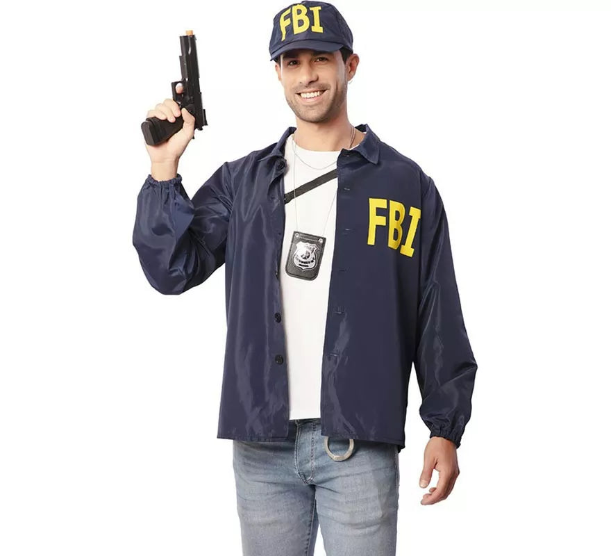 Translation missing: de.Kit de Agente FBI adulto: Chaqueta y gorra