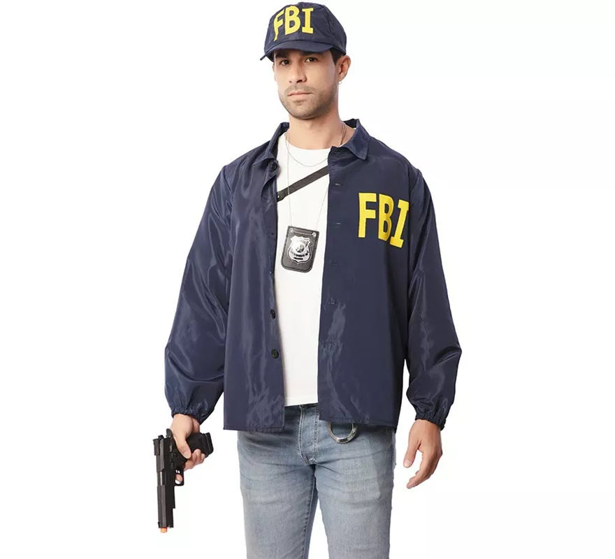 Translation missing: de.Kit de Agente FBI adulto: Chaqueta y gorra