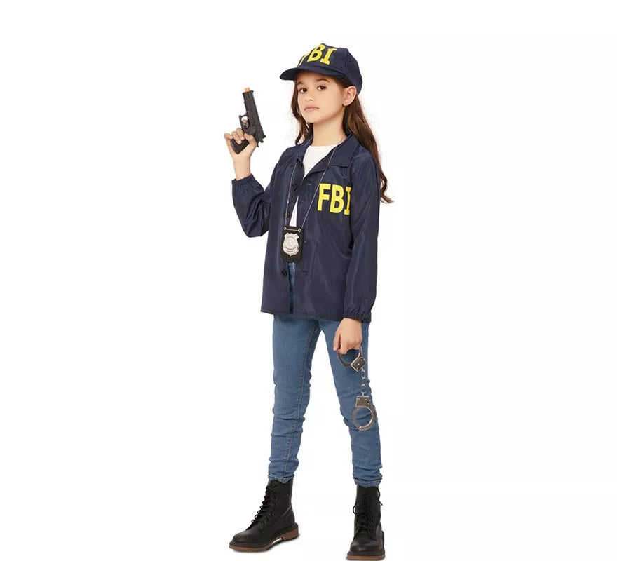 Kit de Agente FBI infantil: Chaqueta y gorra