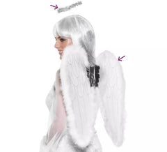 White Angel Kit: Flügel und Heiligenschein 55x50cm