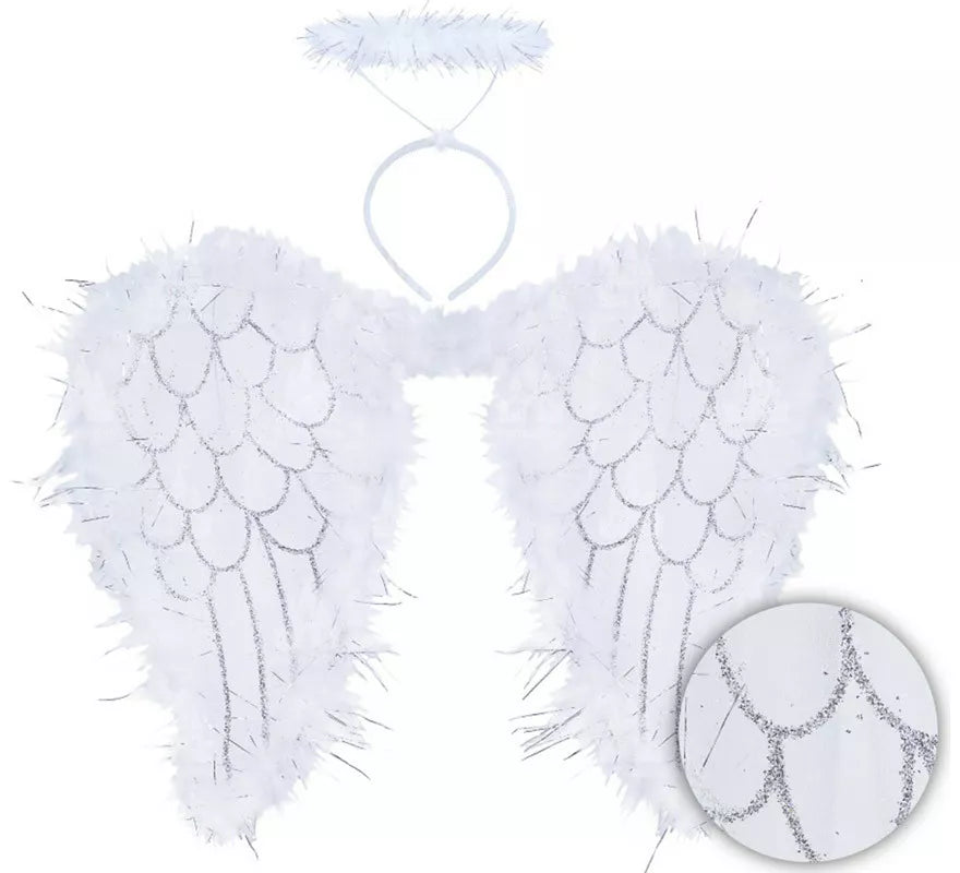 Translation missing: de.Kit de Ángel: Diadema con Halo y Alas de 40x50 cm