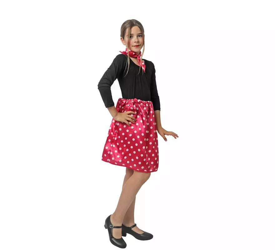 Translation missing: de.Kit de Años 50 de rasete para niña: Pañuelo y Falda