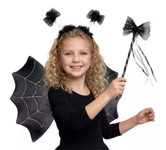 Kinderspinnen-Set: Tiara, Zauberstab und Flügel 47x39 cm