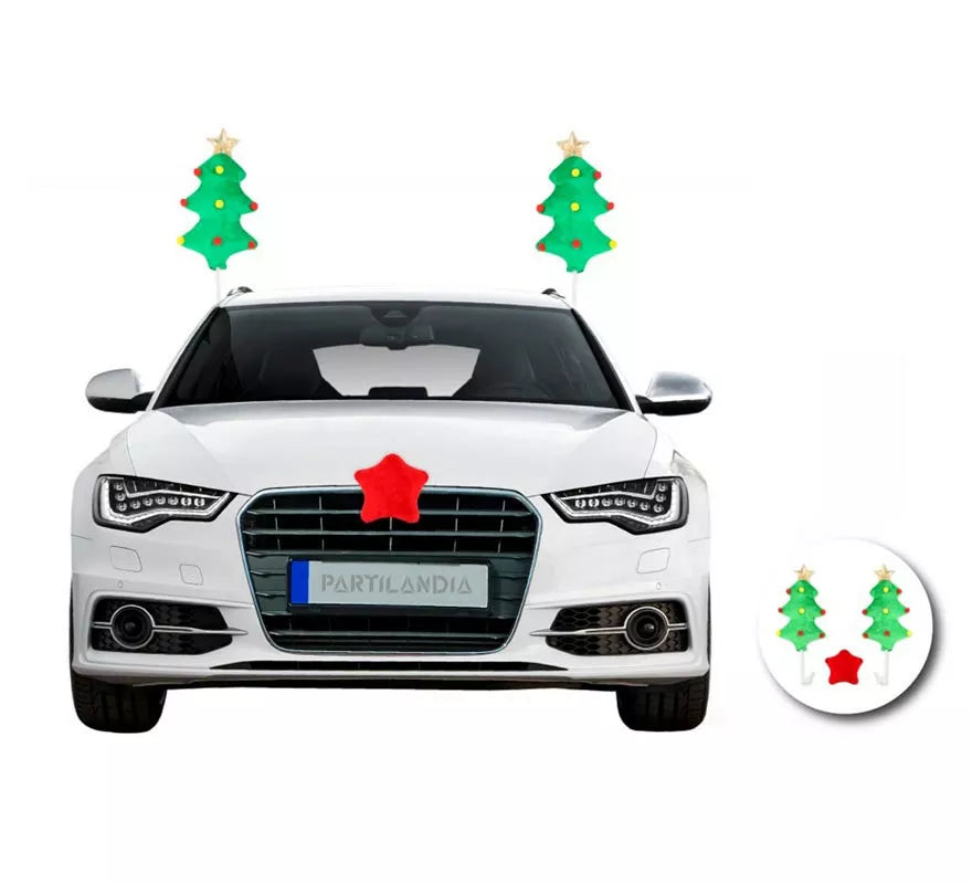 Translation missing: de.Kit de Árboles de Navidad y estrella de decoración para Coche