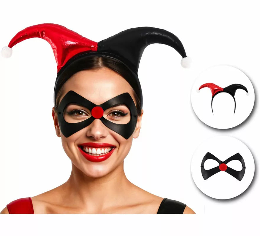 Translation missing: de.Kit de Arlequina para mujer: Diadema y Antifaz