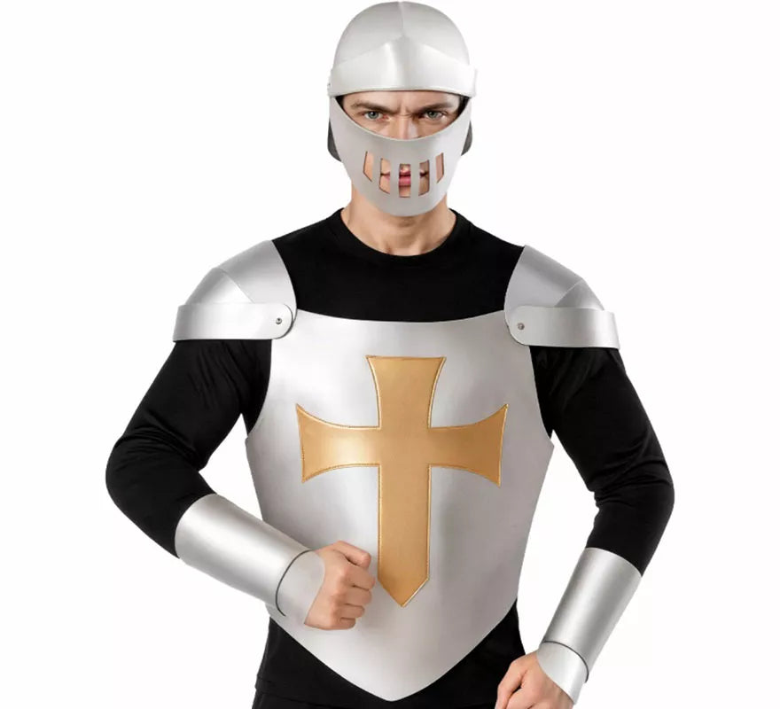Translation missing: de.Kit de Armadura Medieval plateada para hombre