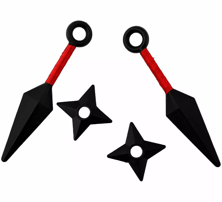 Translation missing: de.Kit de Armas Ninja: 2 Kunai y 2 Estrellas de plástico