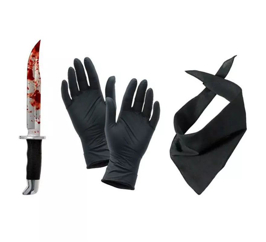 Translation missing: de.Kit de Asesino: Cuchillo, guantes y pañuelo