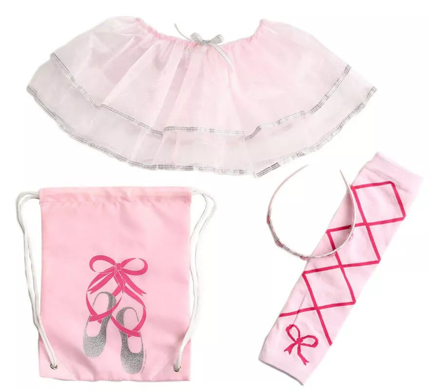 Translation missing: de.Kit de Bailarina rosa infantil: Diadema, Tutú y Calentadores