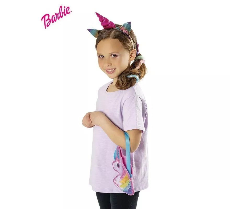 Translation missing: de.Kit de Barbie Unicornio infantil: Bolsa, pinza y diadema