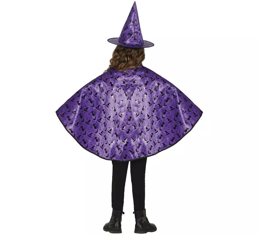 Translation missing: de.Kit de Bruja lila Infantil: Capa y Sombrero