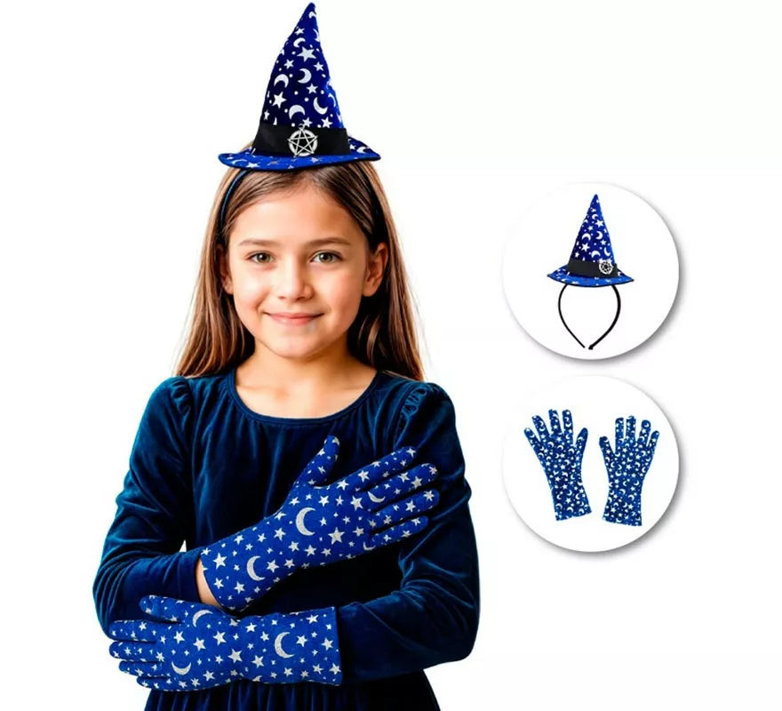 Translation missing: de.Kit de Bruja Luna Infantil: Diadema y Guantes