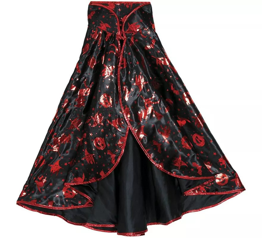 Translation missing: de.Kit de Bruja negro y rojo Infantil: Capa y Sombrero
