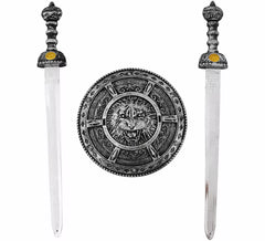 Ritter-Set: Schild und 2 Schwerter, 49 x 6 cm, aus Kunststoff