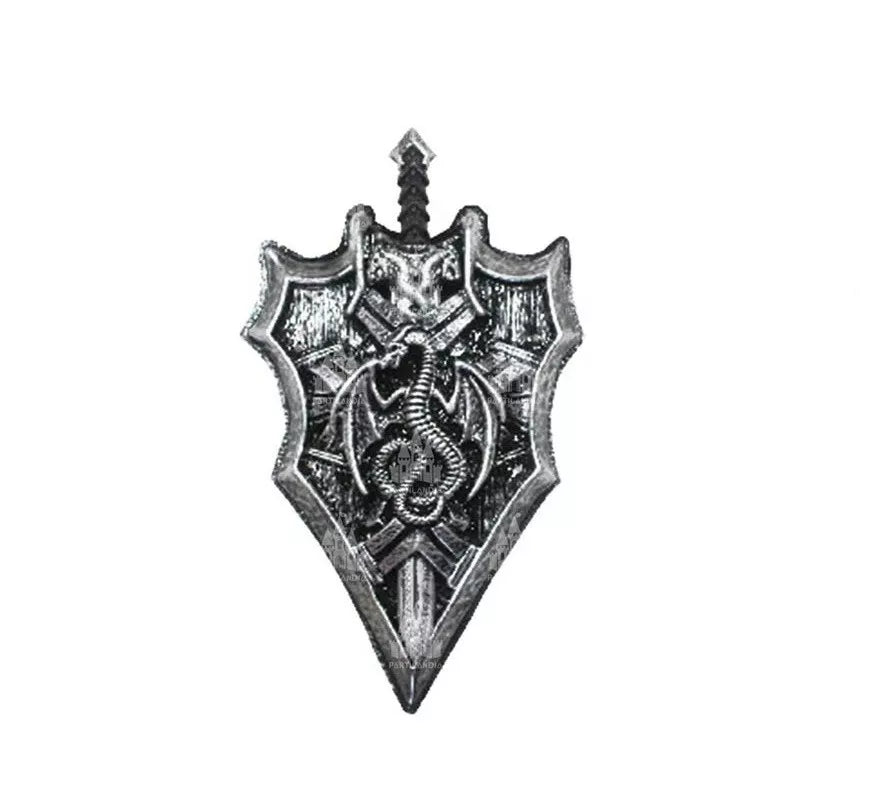 Translation missing: de.Kit de Caballero Medieval: Escudo y Espada dragón de juguete de 61 cm