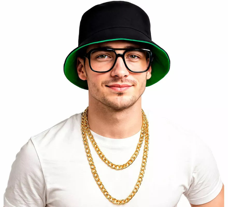 Kit de Cantante Hip-hop: Gorro, Gafas y Collar