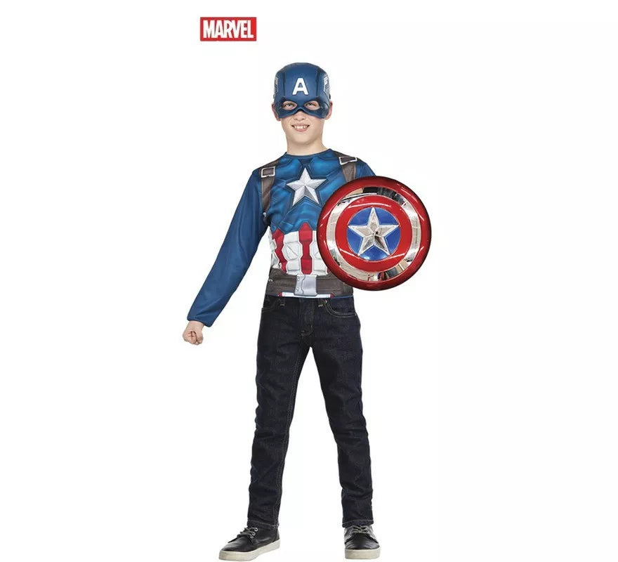 Translation missing: de.Kit de Capitán América: Casco, Pecho y Escudo en caja