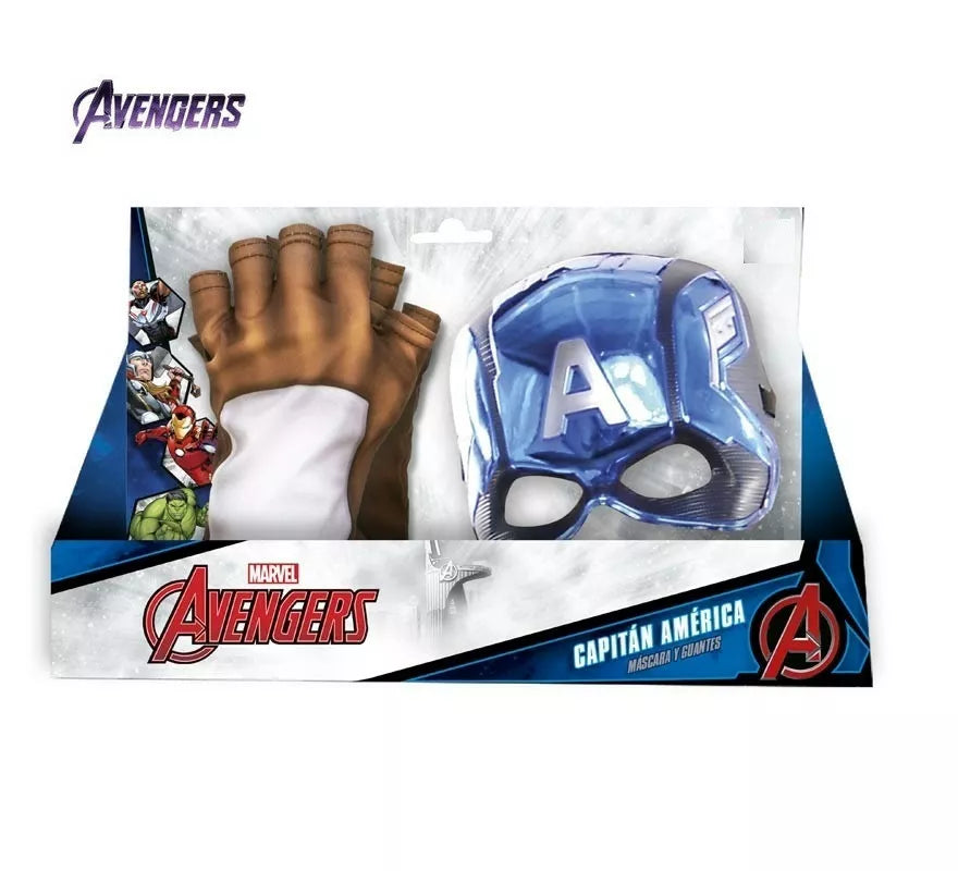 Translation missing: de.Kit de Capitán América infantil: Guantes y Máscara